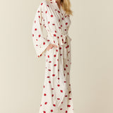 Kaia Cloud Jersey Kimono Robe in Bisou