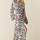 Kaia Cloud Jersey Kimono Robe in Serengeti