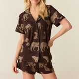 Maren Cloud Jersey PJ Set in Savanna