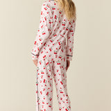 Winter Cloud Jersey PJ Set in Very Cherry