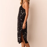 Chanel Slip Dress | Black Stars