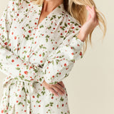 Della Cloud Jersey Banded Midi Robe in Strawberry Bliss