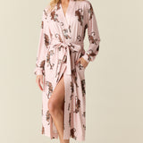 Della Cloud Jersey Banded Midi Robe in Prowl
