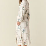 Della Cloud Jersey Banded Midi Robe in Rosehill