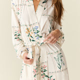 Della Cloud Jersey Banded Midi Robe in Rosehill