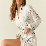 Della Cloud Jersey Banded Midi Robe in Rosehill