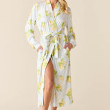 Della Banded Midi Robe | Lemon Spritz