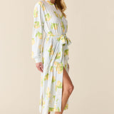 Della Banded Midi Robe | Lemon Spritz