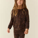 Remy TENCEL™ Lyocell Kids Set in Espresso Leopard