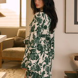 Kaia Kimono Robe | Emerald Floral