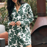 Kara Boyfriend Shirt | Emerald Floral