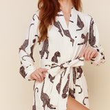 Skyler Cloud Jersey Banded Long Robe in Vinyasa
