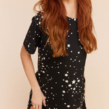 Alaina Shirt Dress | Black Stars