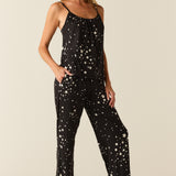 Bella Cloud Jersey PJ Set in Black Stars