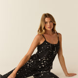 Bella Cloud Jersey PJ Set in Black Stars