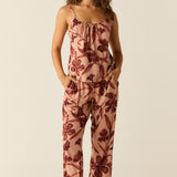 Bella Cloud Jersey PJ Set in Rosewood
