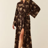 Kaia Cloud Jersey Kimono Robe in Savanna