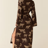 Kaia Cloud Jersey Kimono Robe in Savanna