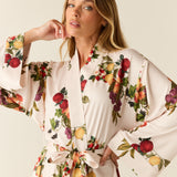 Kaia Cloud Jersey Kimono Robe in Harvest