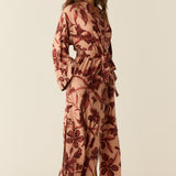 Kaia Cloud Jersey Kimono Robe in Rosewood