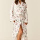 Kaia Cloud Jersey Kimono Robe in Jet Set