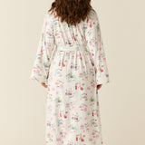 Kaia Cloud Jersey Kimono Robe in Jet Set