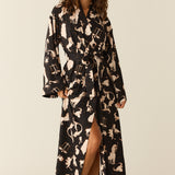 Kaia Cloud Jersey Kimono Robe in Zodiac
