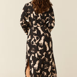 Kaia Cloud Jersey Kimono Robe in Zodiac