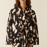 Kaia Cloud Jersey Kimono Robe in Zodiac