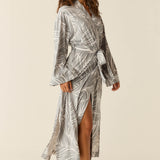 Kaia Cloud Jersey Kimono Robe in Whisper