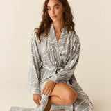Kaia Cloud Jersey Kimono Robe in Whisper