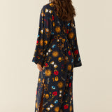 Kaia Cloud Jersey Kimono Robe in Mystic