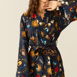 Kaia Cloud Jersey Kimono Robe in Mystic