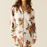 Kara Cloud Jersey Boyfriend Shirt in Harvest