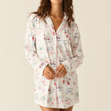Kara Cloud Jersey Boyfriend Shirt in Jet Set