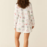 Kara Cloud Jersey Boyfriend Shirt in Jet Set