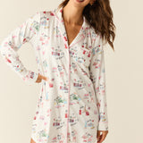 Kara Cloud Jersey Boyfriend Shirt in Jet Set