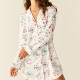 Kara Cloud Jersey Boyfriend Shirt in Jet Set