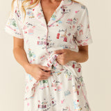 Maren Cloud Jersey PJ Set in Jet Set