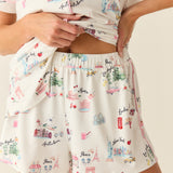 Maren Cloud Jersey PJ Set in Jet Set