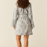 Meadow Cloud Jersey Classic Short Robe in Whisper