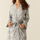 Meadow Cloud Jersey Classic Short Robe in Whisper
