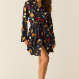 Meadow Cloud Jersey Classic Short Robe in Mystic