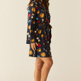 Meadow Cloud Jersey Classic Short Robe in Mystic