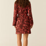 Meadow Cloud Jersey Classic Short Robe in Botanical