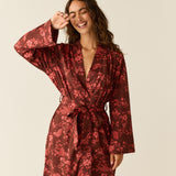 Meadow Cloud Jersey Classic Short Robe in Botanical