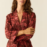 Meadow Cloud Jersey Classic Short Robe in Botanical