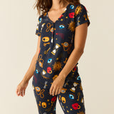 Nadia Cloud Jersey PJ Set in Mystic