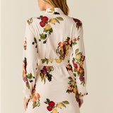 Quinn Cloud Jersey Banded Short Robe in Harvest