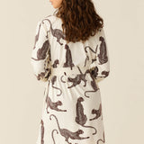 Quinn Cloud Jersey Banded Short Robe in Vinyasa